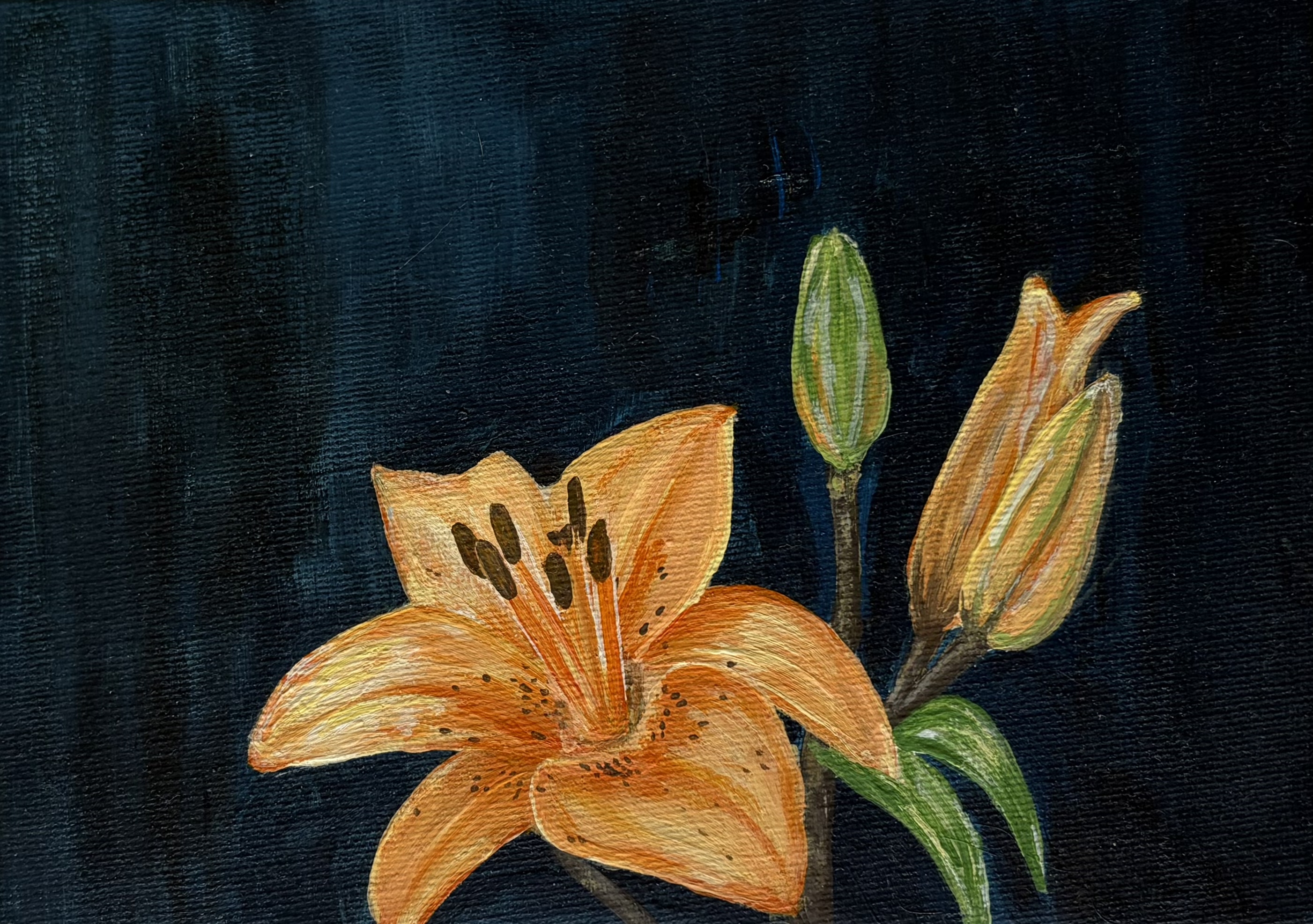painting of a lily